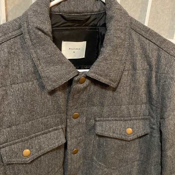 BILLY REID THEO GRAY WOOL INSULATED SHIRT JACKET - Picture 10 of 13